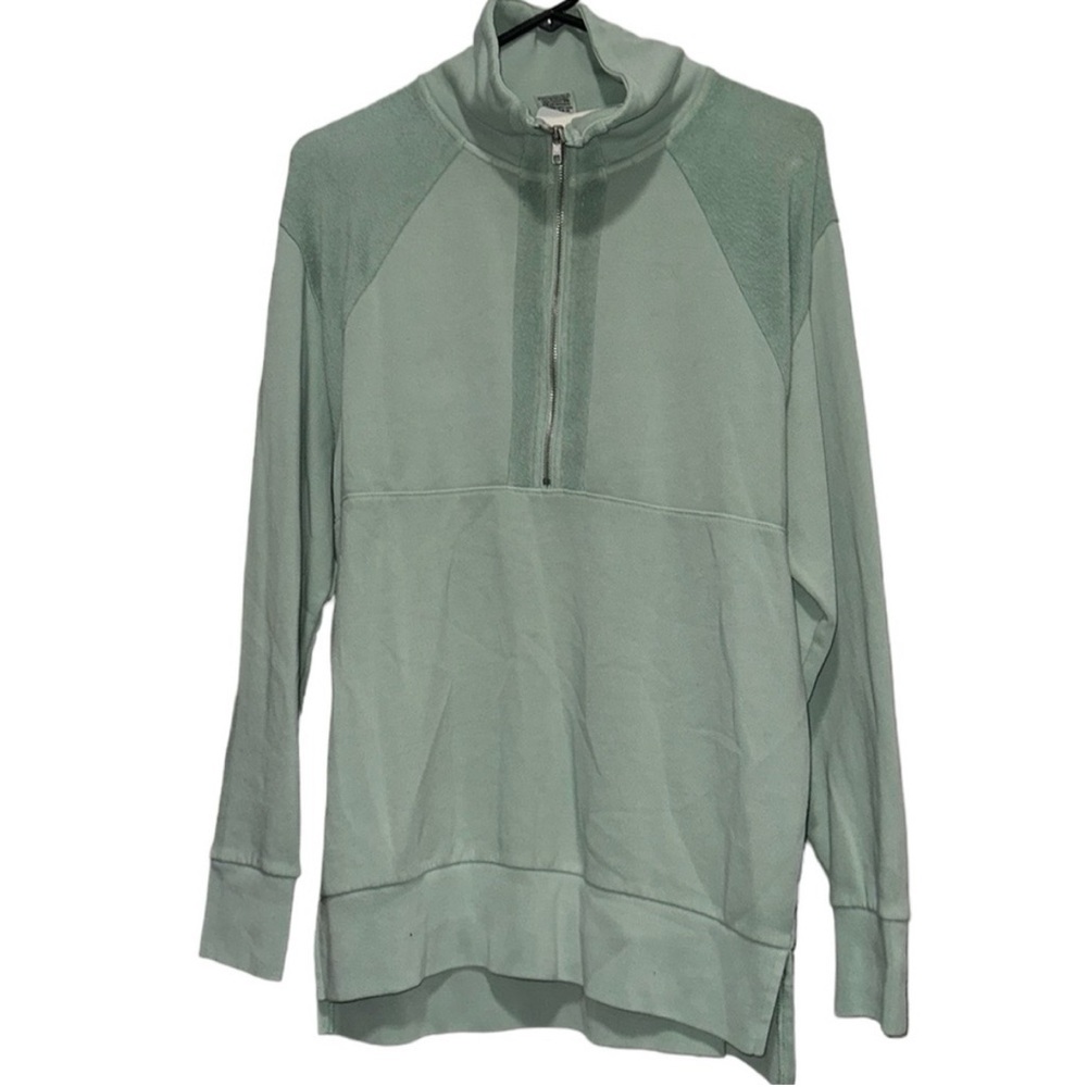 VS Pink Green Half Zip Pull Over